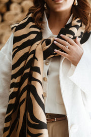 Zebra Print Wrap Scarf