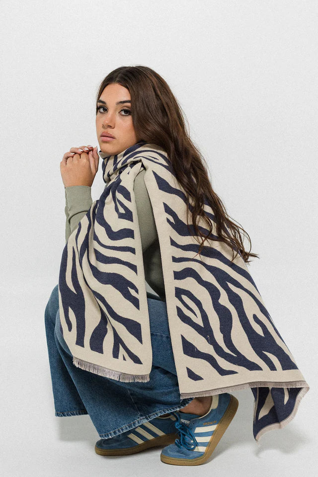 Zebra Print Wrap Scarf