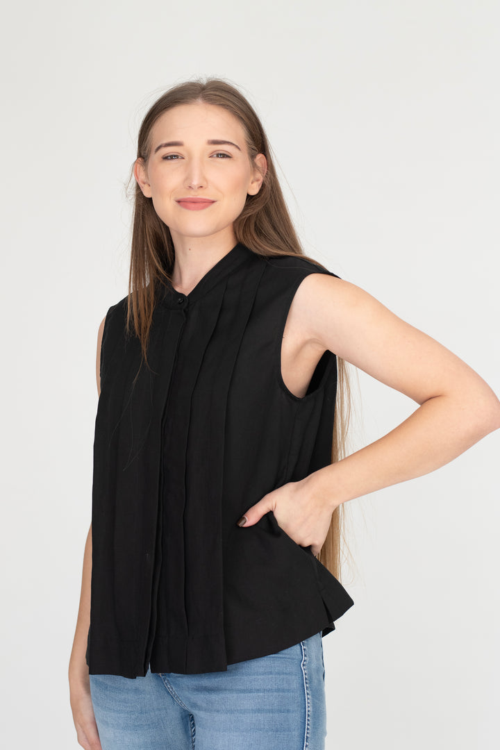 Marci Pleat Top