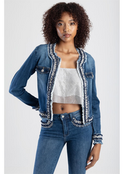 Trim Detail Denim Jacket