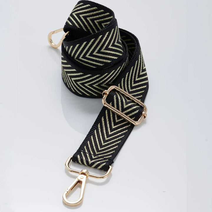 Woven Strap Glitter Stripes